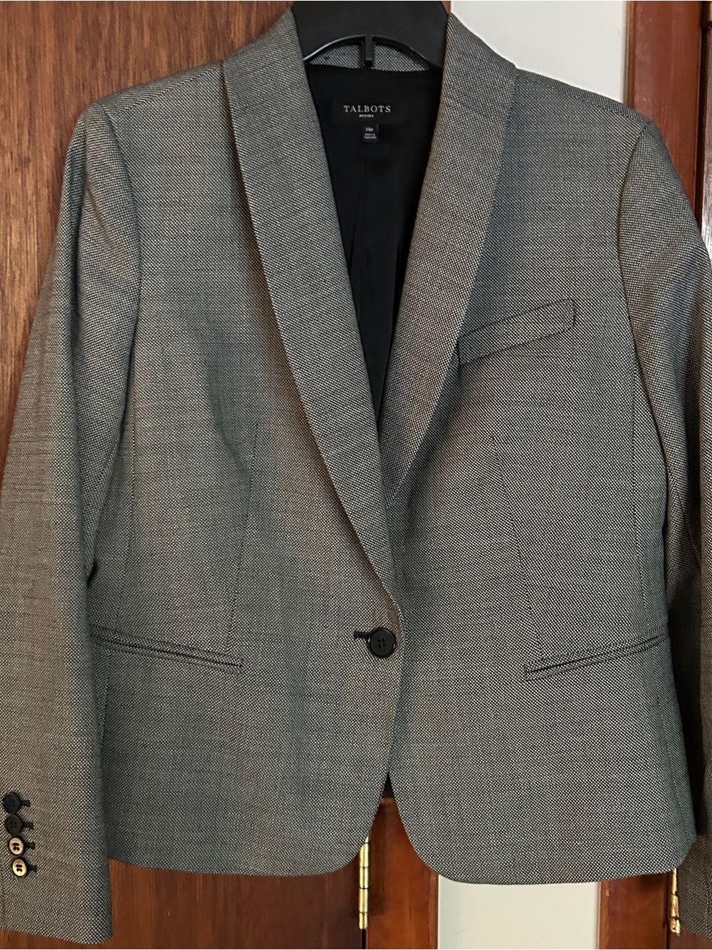 Talbots Women's Gray Blazer - Classic Tailored Jacket